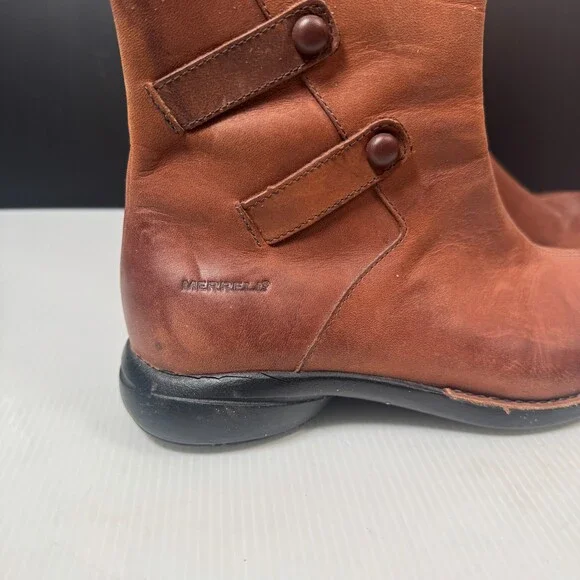 Merrell Tetra Launch Waterproof Cherry Brown Performance Footwear Size 7 Riding - Picture 3 of 7